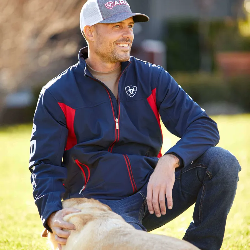 Ariat Mens Team Softshell Jacket in Navy-3